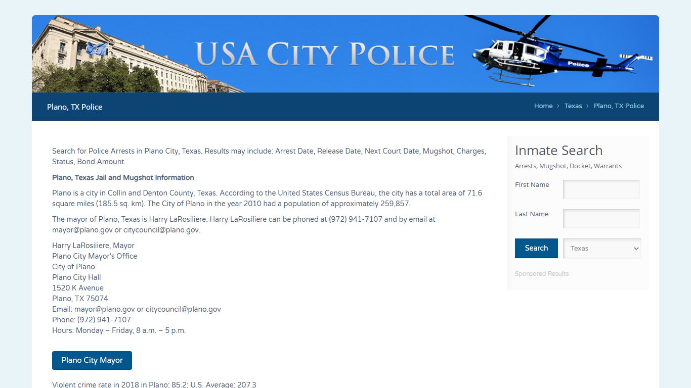 Plano, TX Police | Jail Records